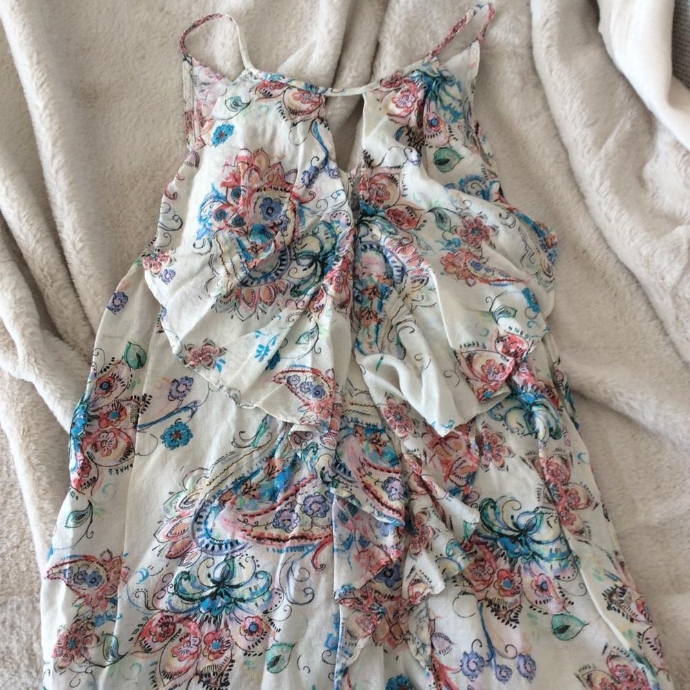 Sweet Rain paisley ruffle tank